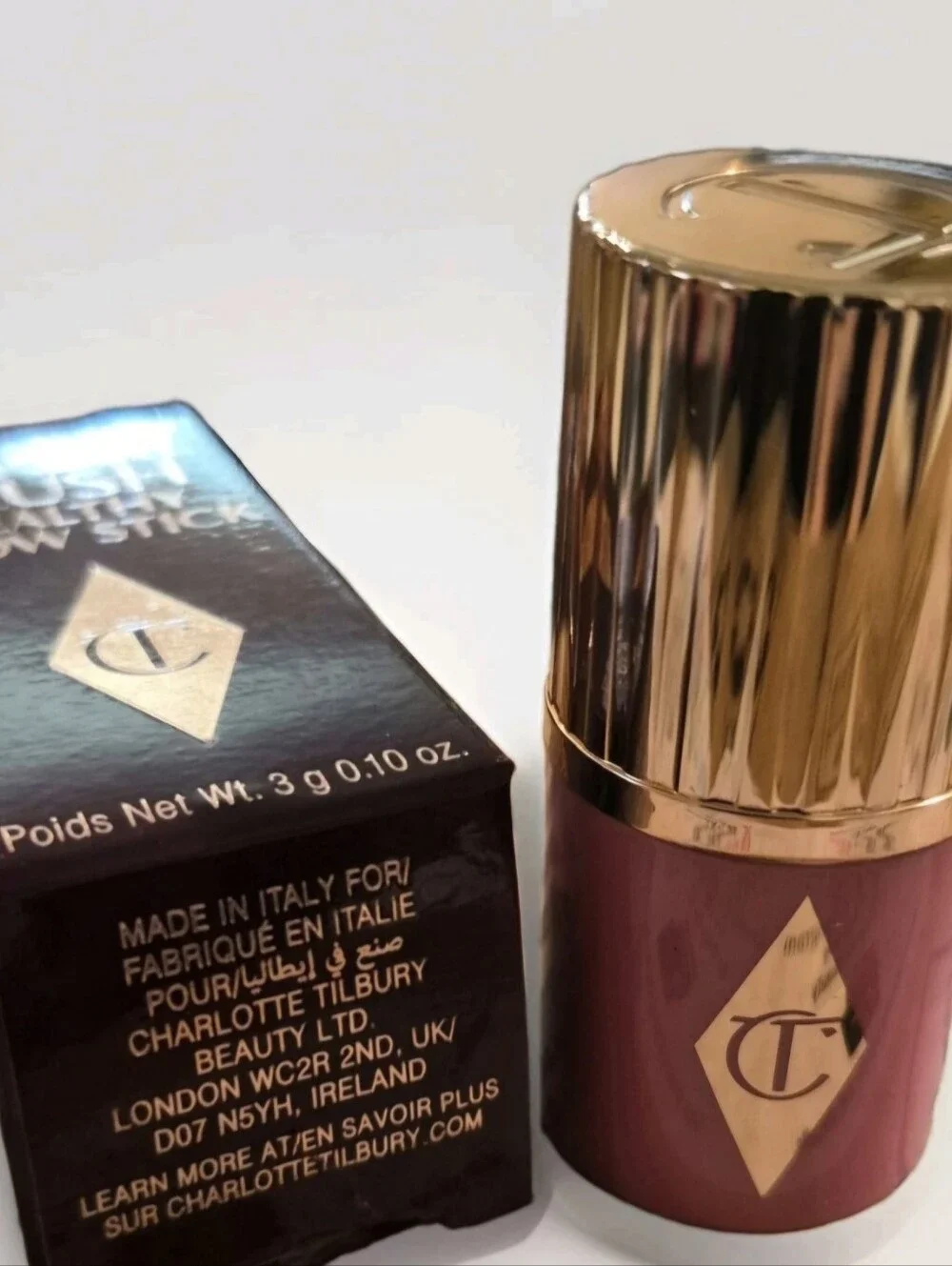 Charlotte Tilbury Unreal Blush Healthy Glow Stick Rosy Glow Cream Blusher NIB